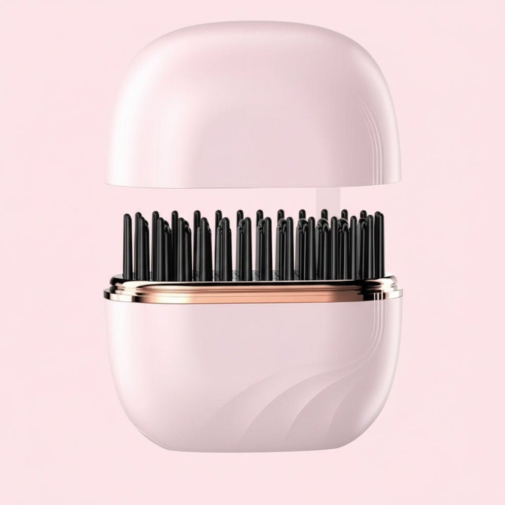 Spazzola Lisciante Senza Fili | Mini Piastra Portatile Anti-Crespo